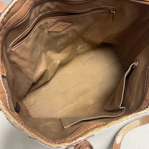 Fossil Emma Tote Bag Grey, Cream, Beige - Picture 4 of 8